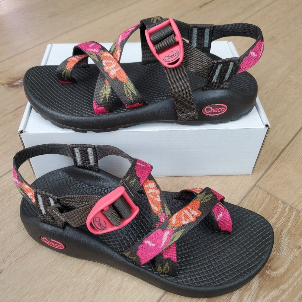 Chaco Women's Pink Floral Adjustable Sport Sandals